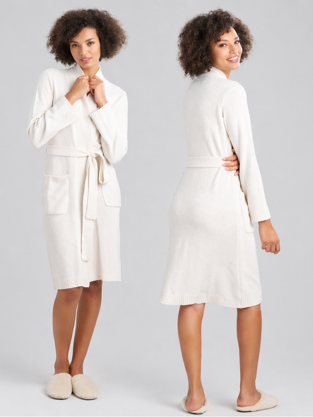 Natori Aura Heather belted plush robe